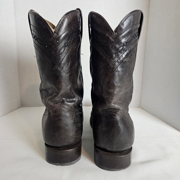 Corral Men’s Cowboy Boots Size 10 Chocolate Brown Leather Round Toe Western - Picture 15 of 15